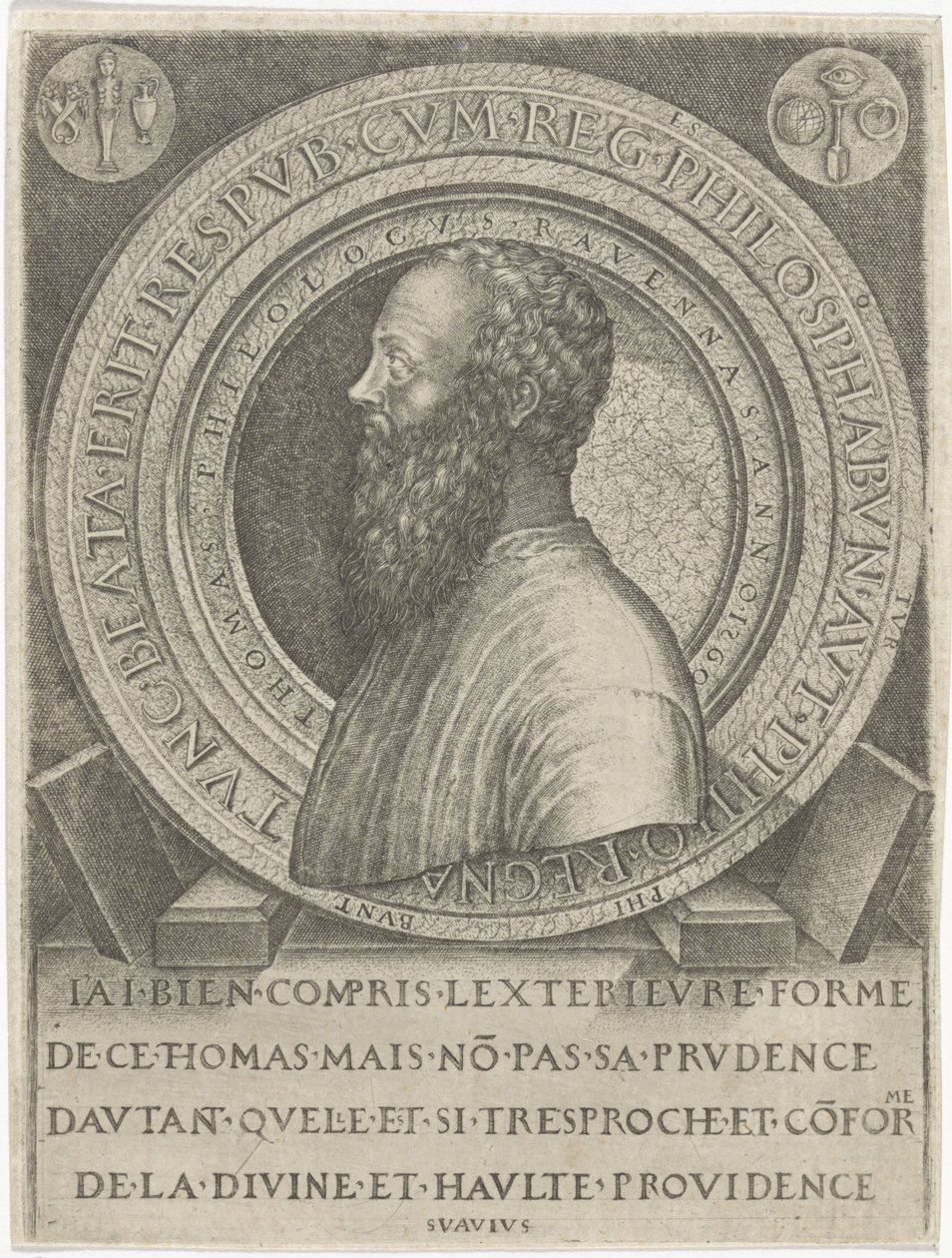Portrait du philologue Thomas de Ravenne - Lambertus Suavius