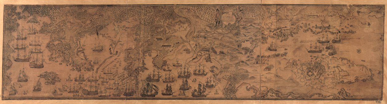 Plan du Cap Breton, dit Louisbourg avec ses environs - Lamiralle Bockoune