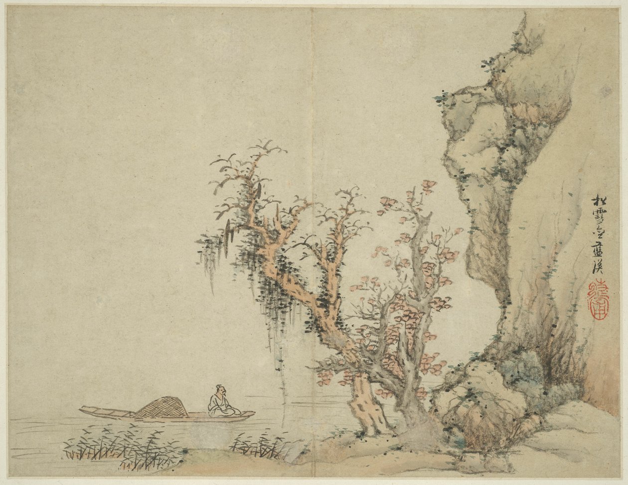 Paysage dans le style des anciens maîtres : Songxuezhai Lan Ying - Lan Ying