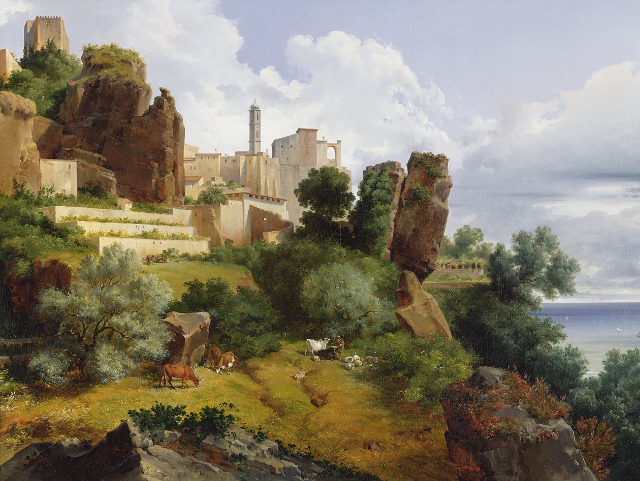 Paysage de Roquebrune - Lancelot Théodore Turpin de Crissé de Crissé