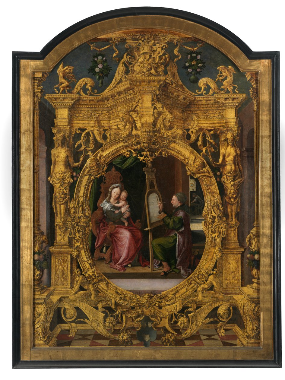 Saint Luc peignant le portrait de la Vierge - Lancelot Blondeel