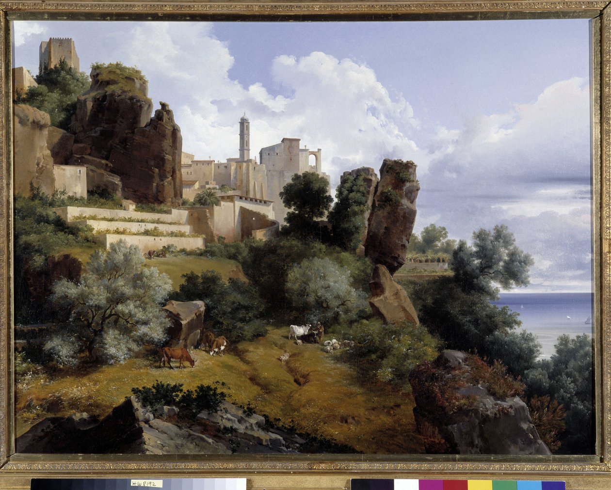 Vue de Roquebrune, Italie - Lancelot Théodore Turpin de Crissé de Crissé