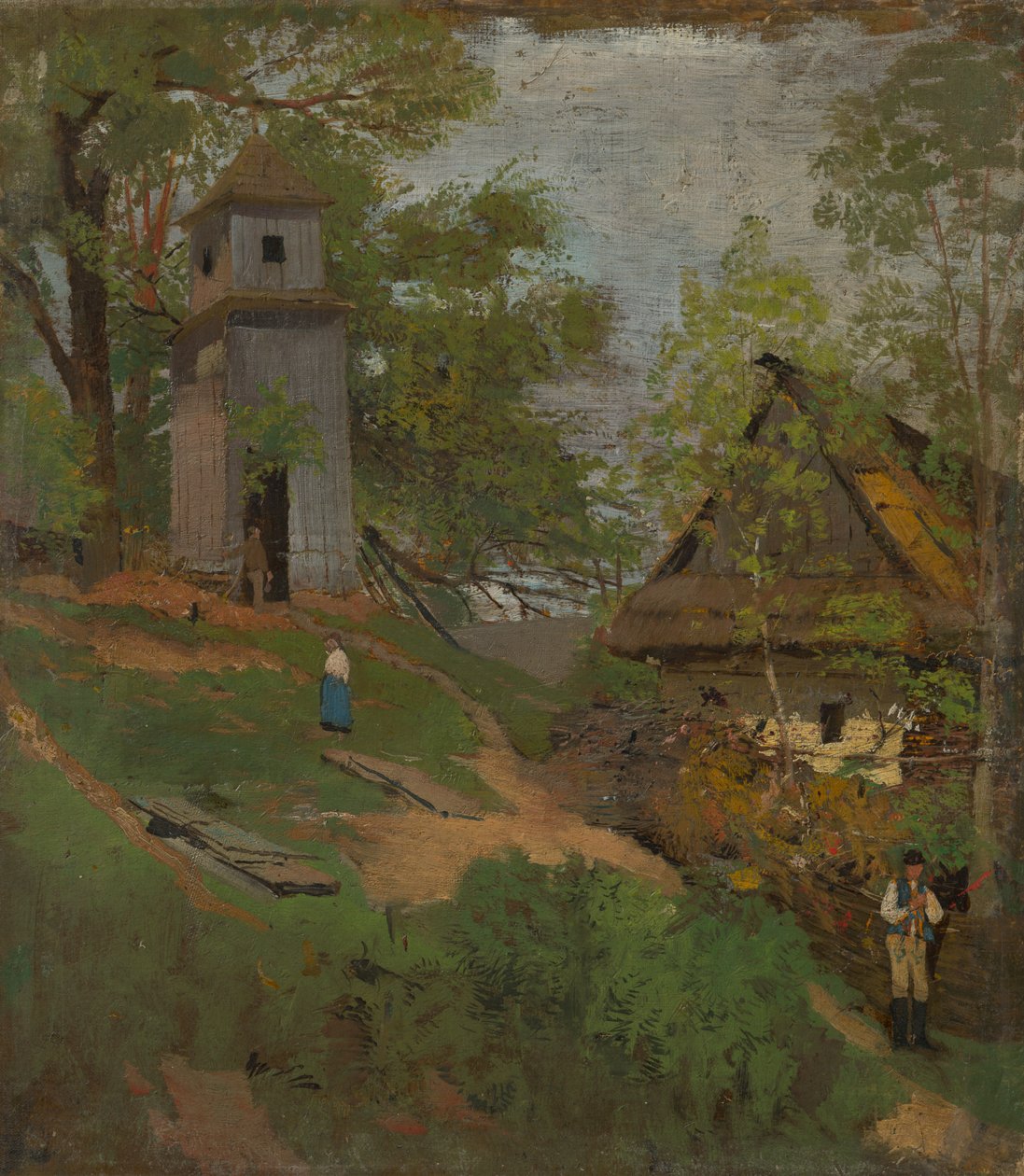 Clocher en bois - Laszlo Mednyanszky