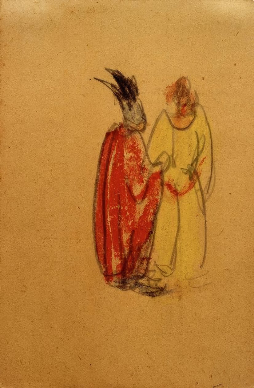 Sans titre (Ortrud et Elsa de Brabant en dispute) - Laszlo Moholy Nagy