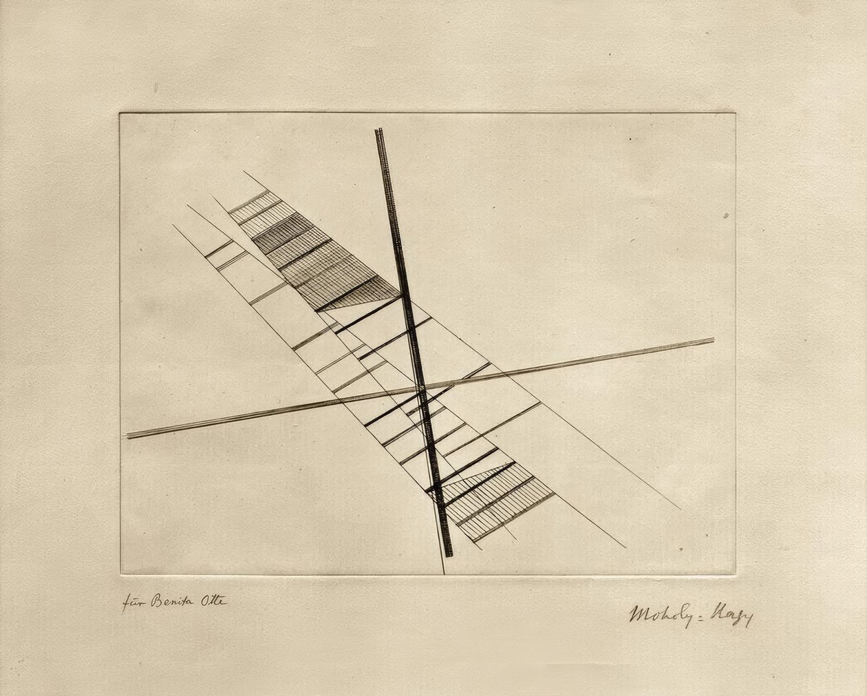 Diagonales se croisant - Laszlo Moholy Nagy