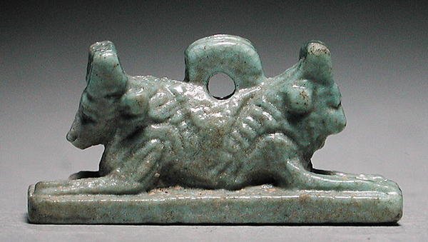 Amulette de lion à tête de taureau, Période Saïte, 715-656 av. J.-C. - Late Period Egyptian