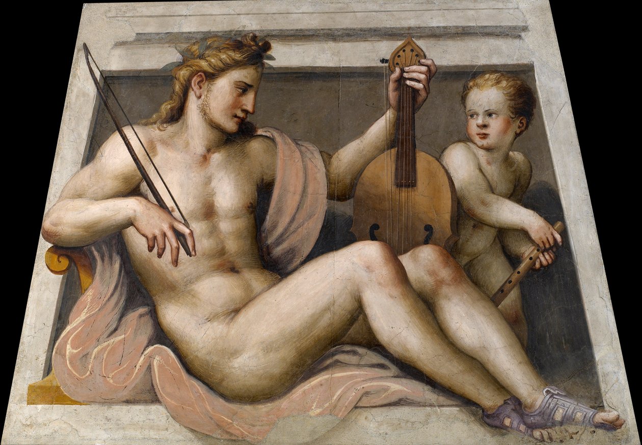 Apollon avec Cupidon - Lattanzio Gambara