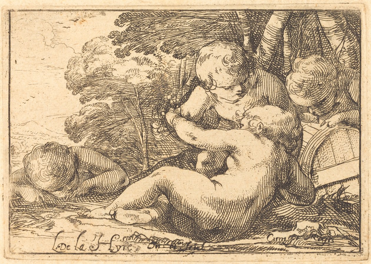 Quatre enfants bacchiques - Laurent de la Hyre