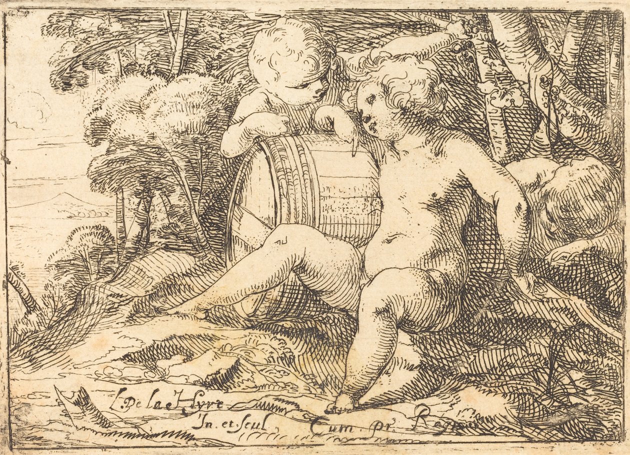 Trois enfants bacchiques - Laurent de la Hyre