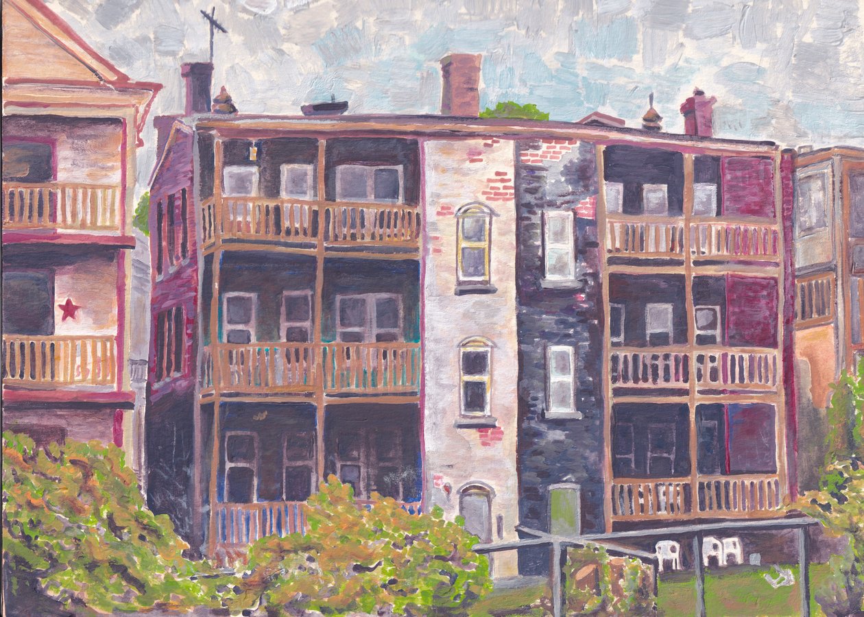 Mission Hill, c.2017 (acrylique sur papier aquarelle) - Laurie Michaels