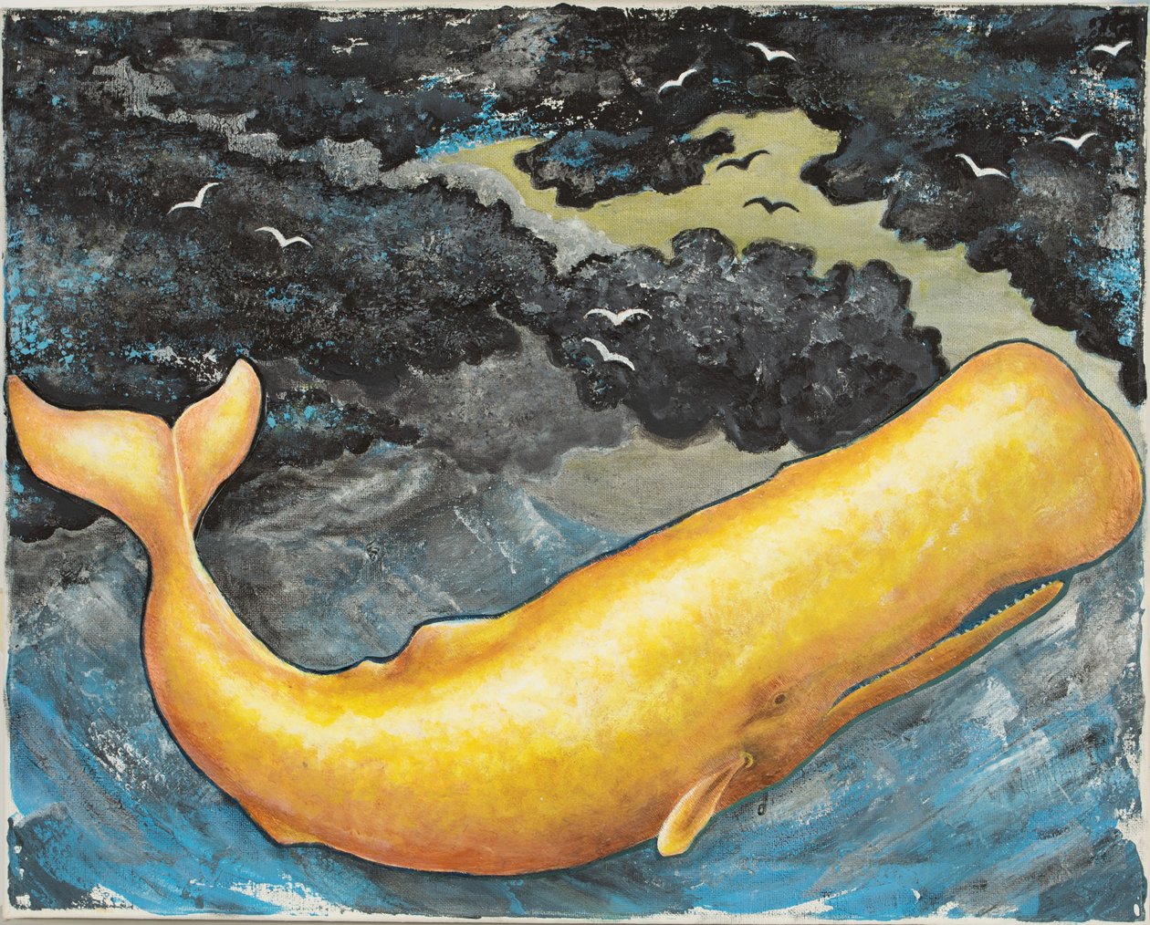 Baleine, c.2018 (acrylique sur toile) - Laurie Michaels