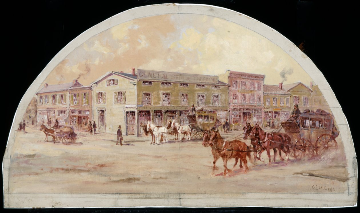 Bureau de la diligence Frink et Walker, 1850, 1900 - Lawrence Carmichael Earle