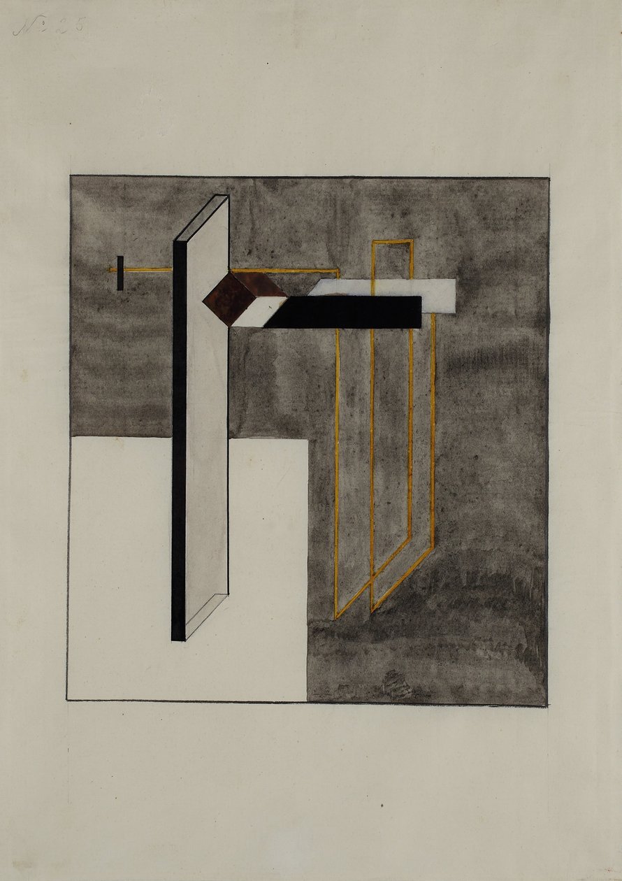 Étude pour Proun 4B - Eliezer Markowich Lissitzky