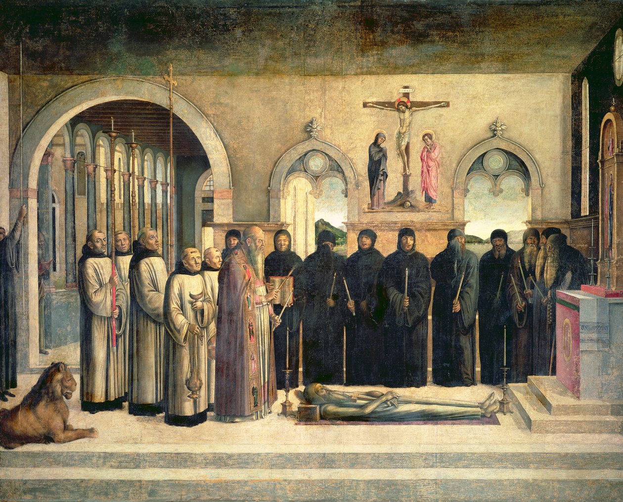 Les funérailles de Saint Jérôme, vers 1470-1472 - Lazzaro Bastiani