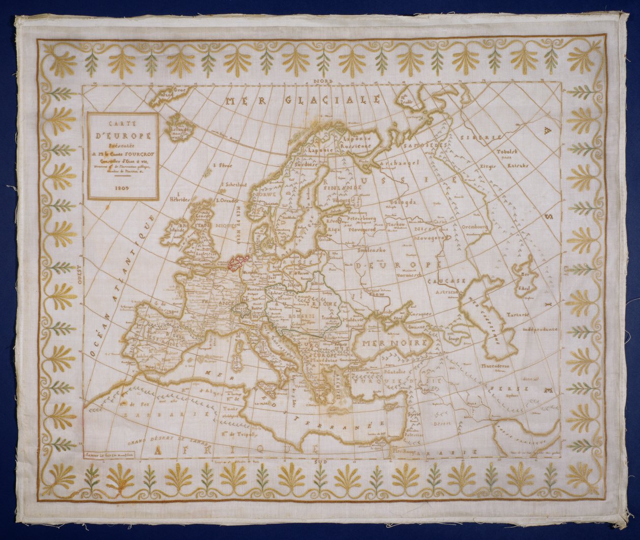 T.143-1938 Échantillon montrant une carte de l