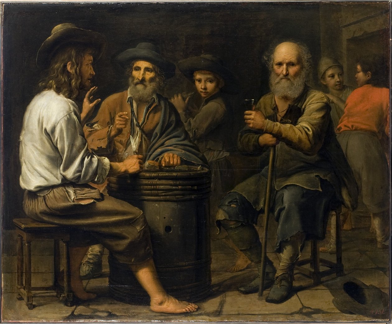 Maître des Cortèges - Peasants in a Tavern, 1640 - Le Nain Brothers