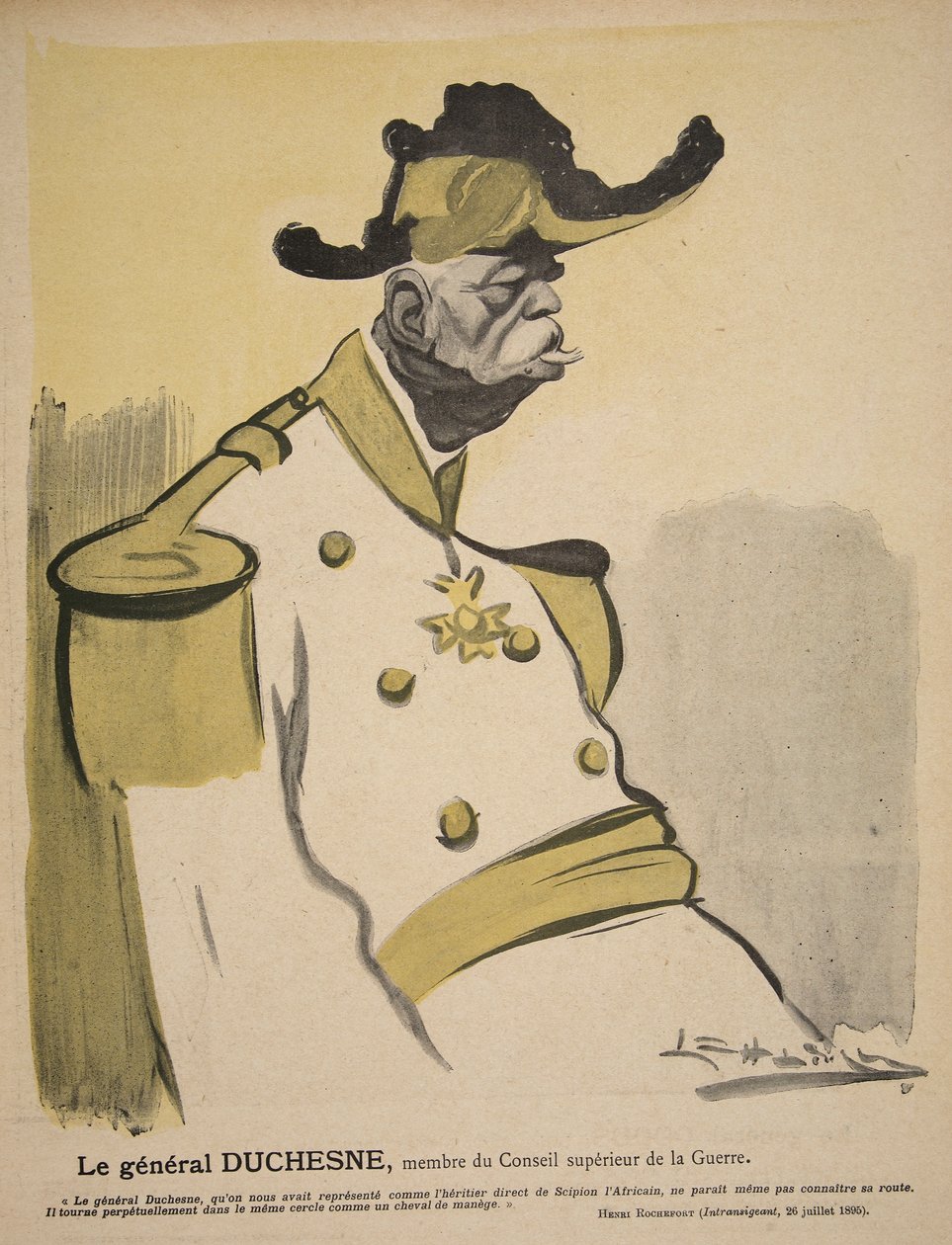 Général Duchesne, membre du Conseil de guerre, illustration de 