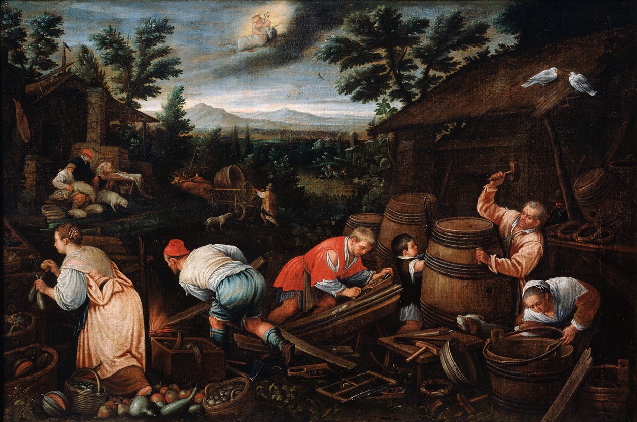 Août de la série Les Saisons, fin 16e ou début 17e siècle - Leandro Bassano