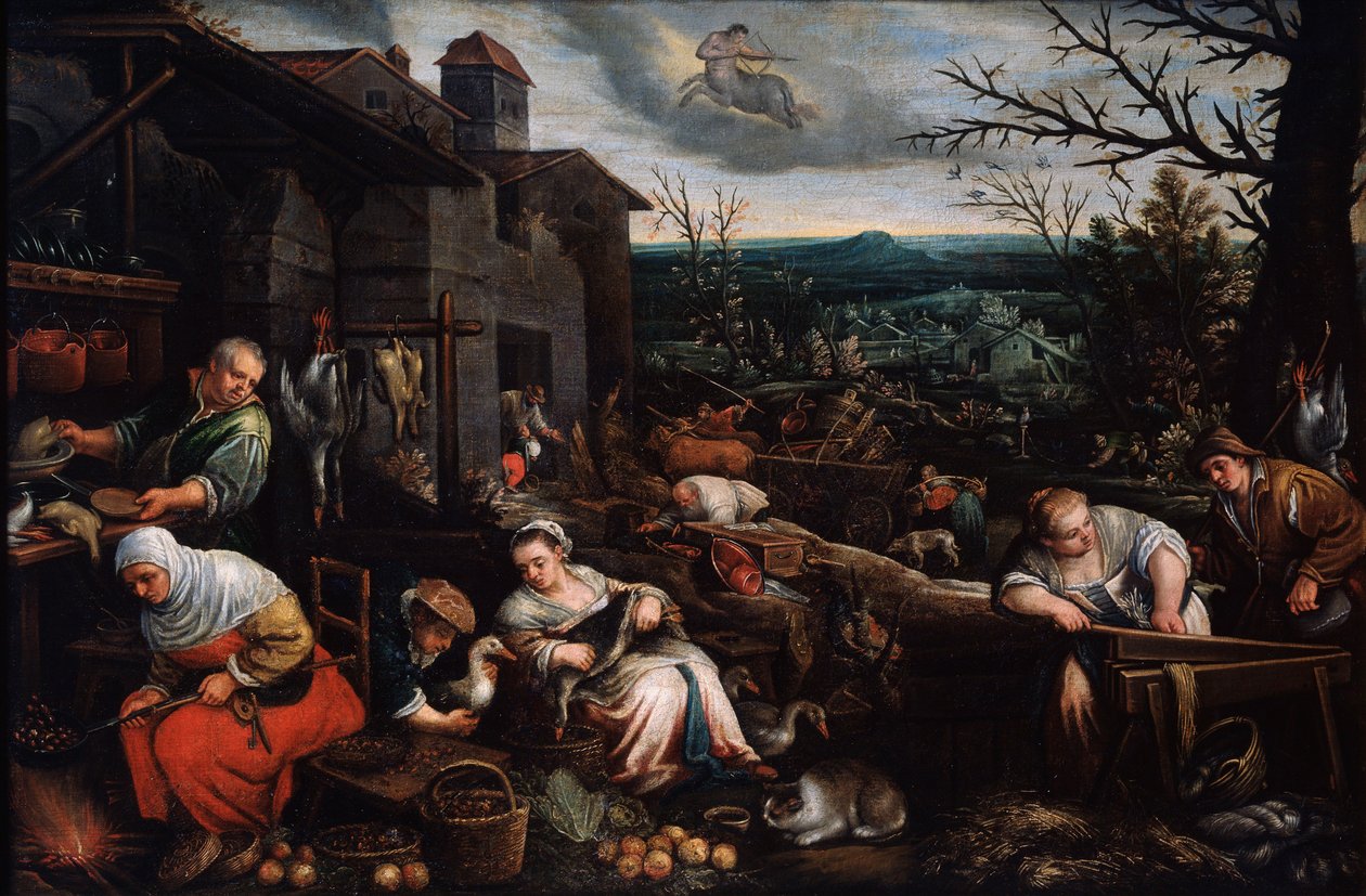 Novembre de la série Les Saisons, fin du 16e ou début du 17e siècle - Leandro Bassano