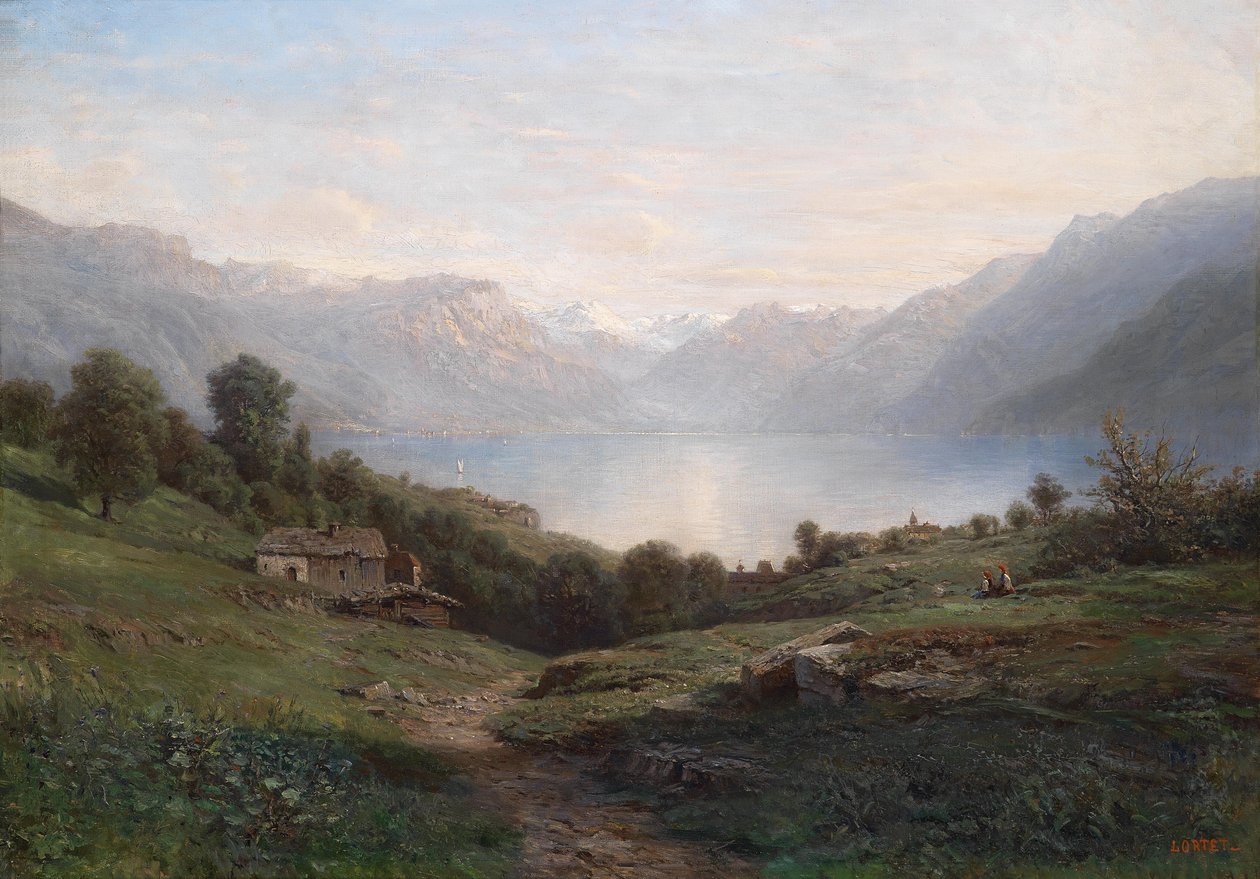 Vue sur le lac de Thoune - Leberecht Lortet