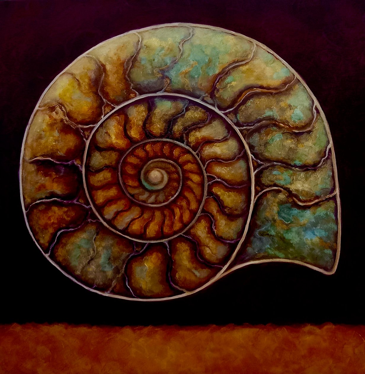 Ammonite or et bordeaux, 2021 - Lee Campbell