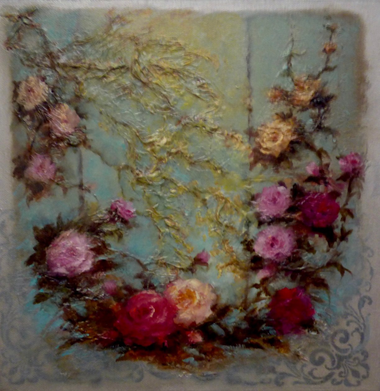 Antique Roses, 2024 (oil on canvas) - Lee Campbell