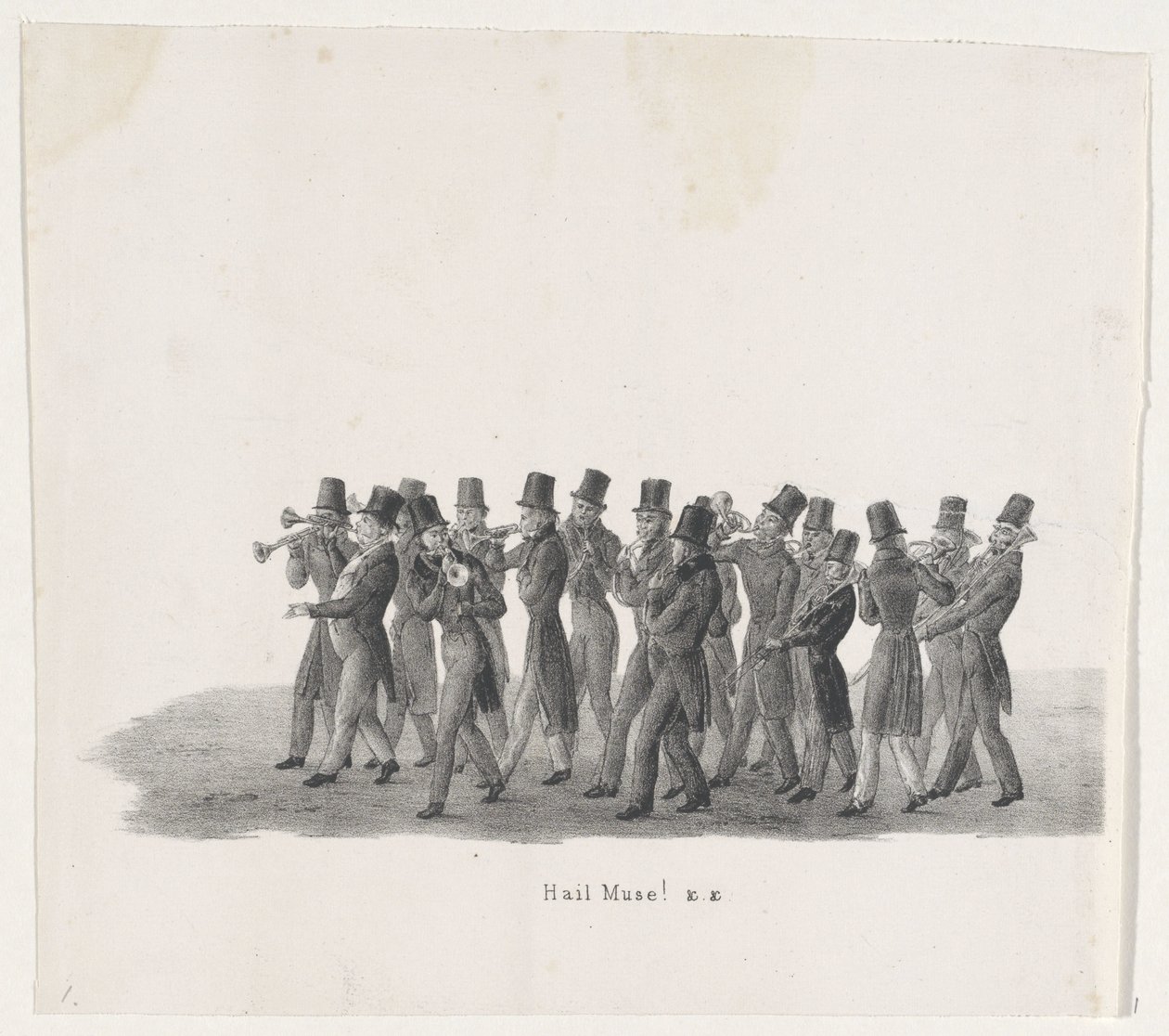 Musiciens dans le défilé des étudiants de Leyde, 1835 - Leendert Springer (I)