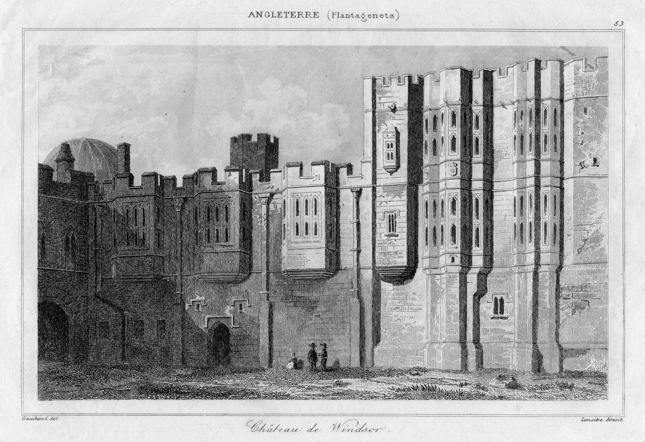 Château de Windsor, Berkshire, 19ème siècle - Lemaitre