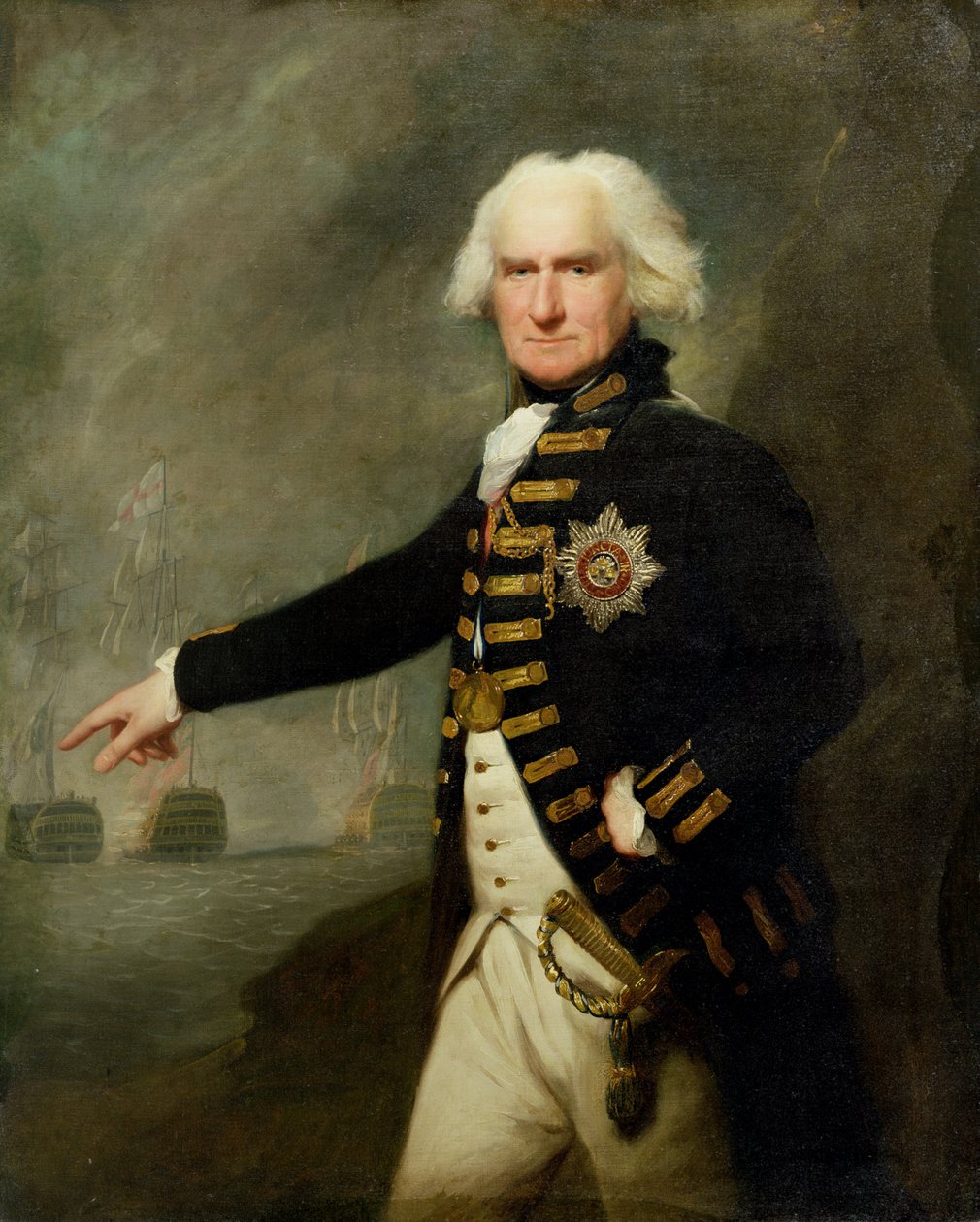 Amiral Lord Bridport (1727-1814) vers 1795 - Lemuel Francis Abbott