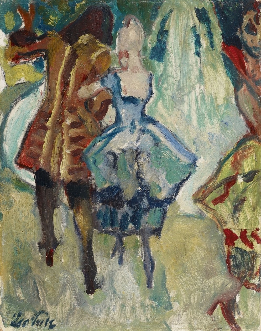 Fête de jardin, étude - Leo Putz