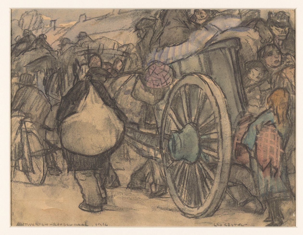 Anvers-Roosendaal-1914 - Leo Gestel (signed by artist)