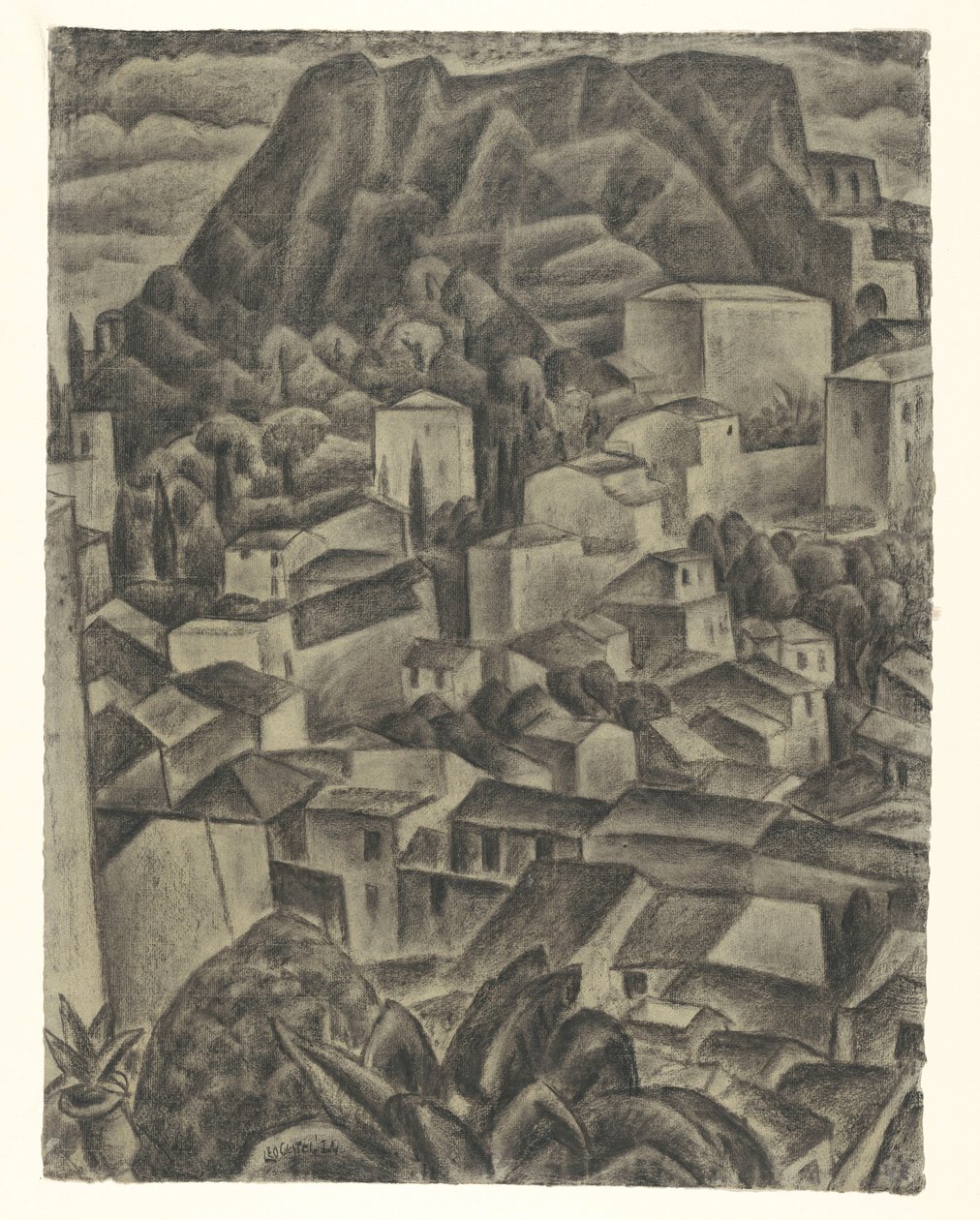 Village de montagne italien - Leo Gestel (signed by artist)
