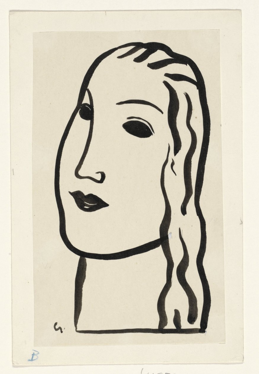 Tête de femme - Leo Gestel (signed by artist)