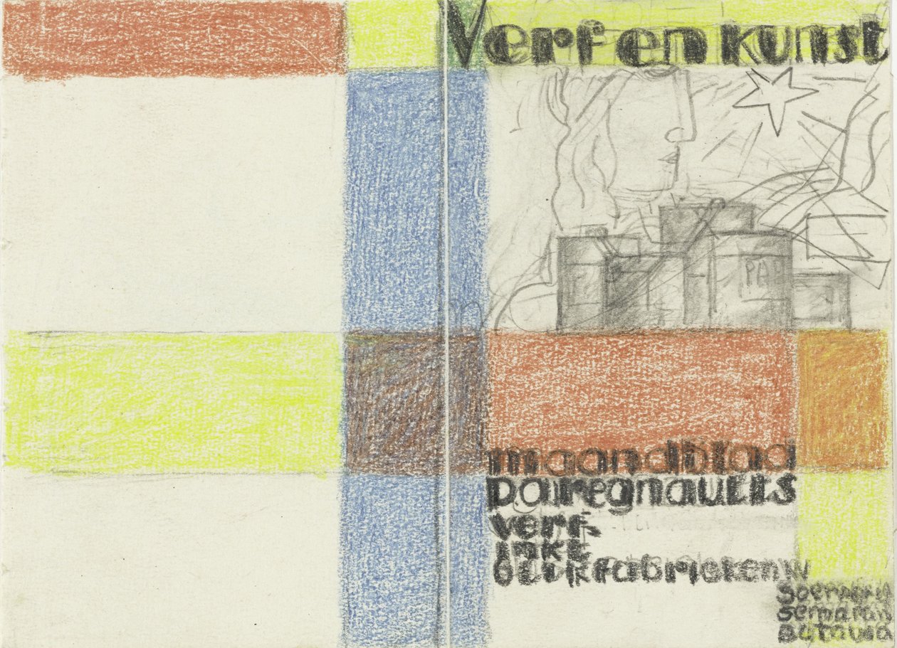 Maandblad Verf en Kunst van P.A. Regnault (Entwurf in Farbe) - Leo Gestel
