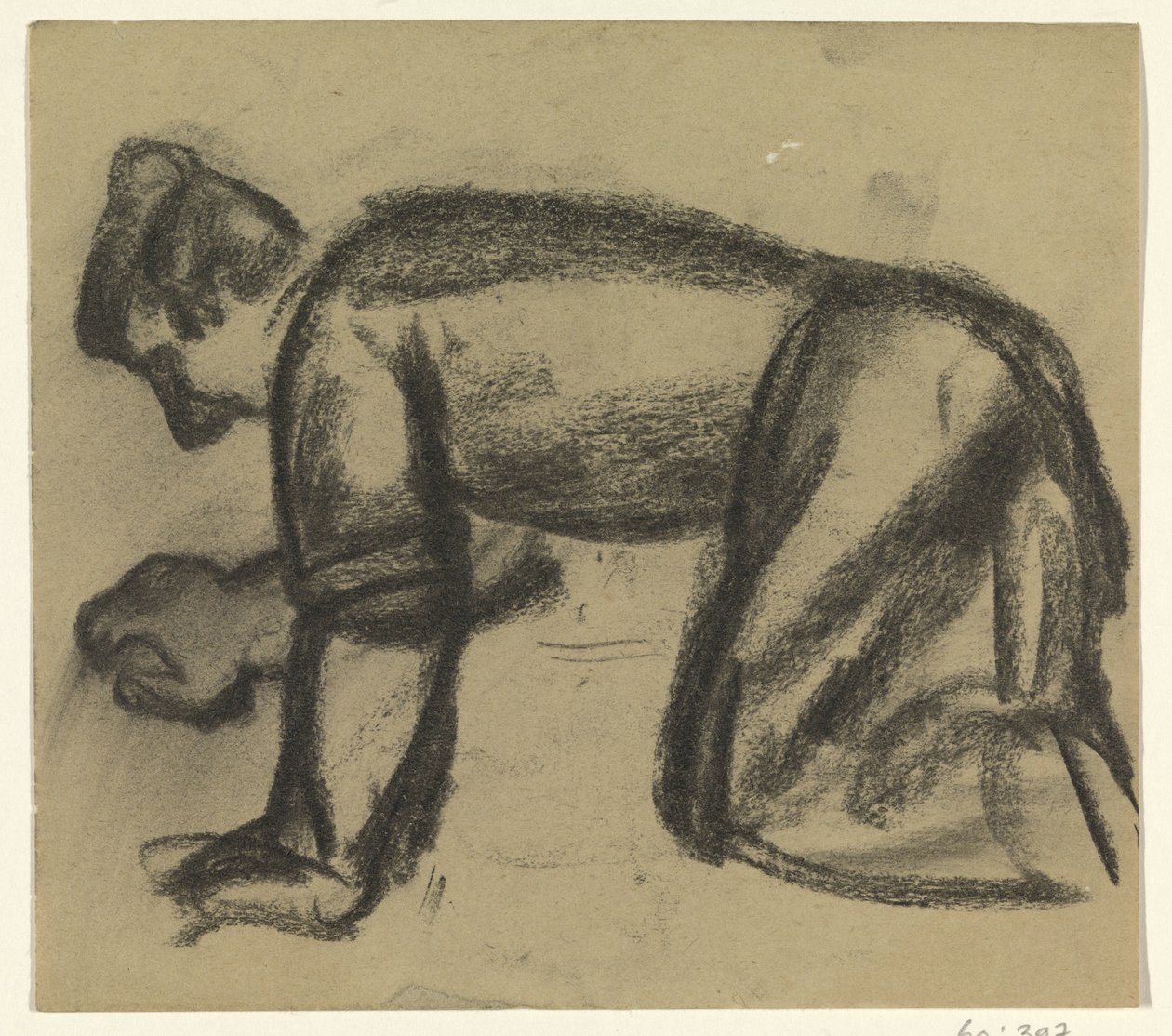 Homme à genoux - Leo Gestel