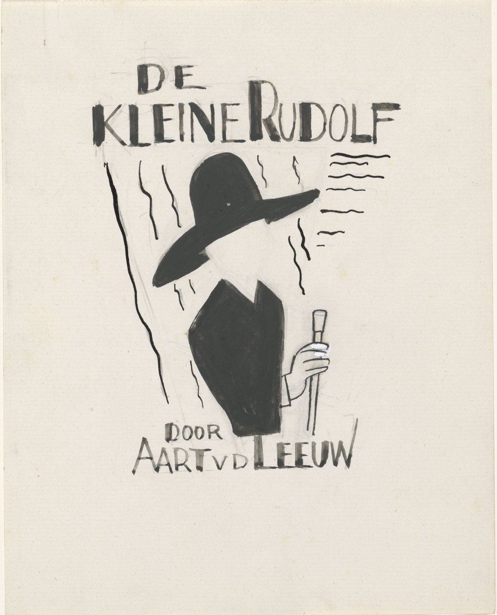 Projet de couverture de livre pour : Aart van der Leeuw, Le petit Rudolf, 1930 - Leo Gestel
