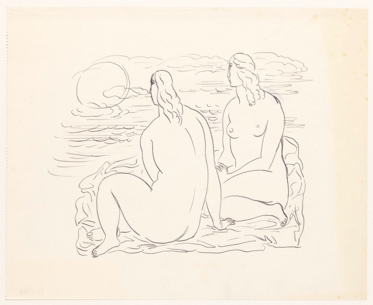 Deux femmes nues sur la plage - Leo Gestel