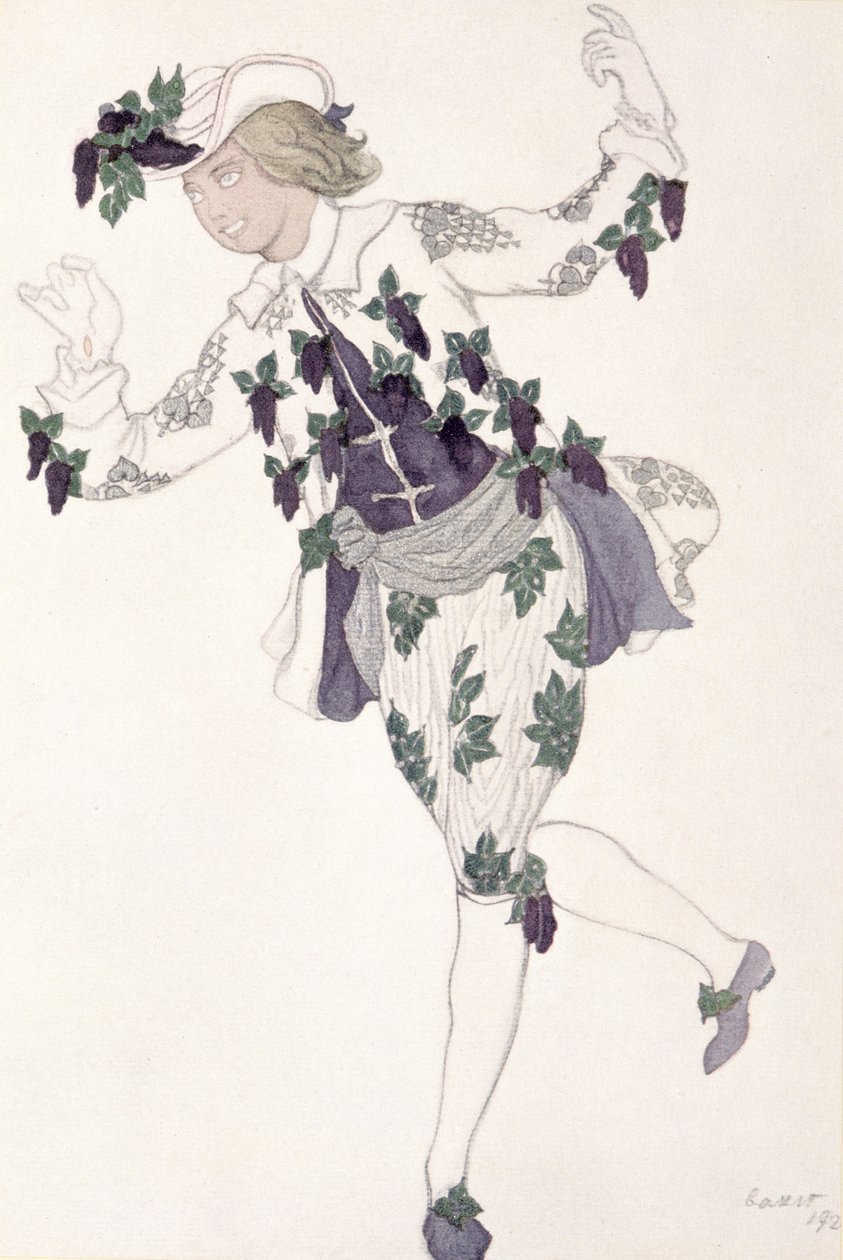 Costume pour le page de la fée Lilas, de La Belle au bois dormant, 1921 - Leon Bakst
