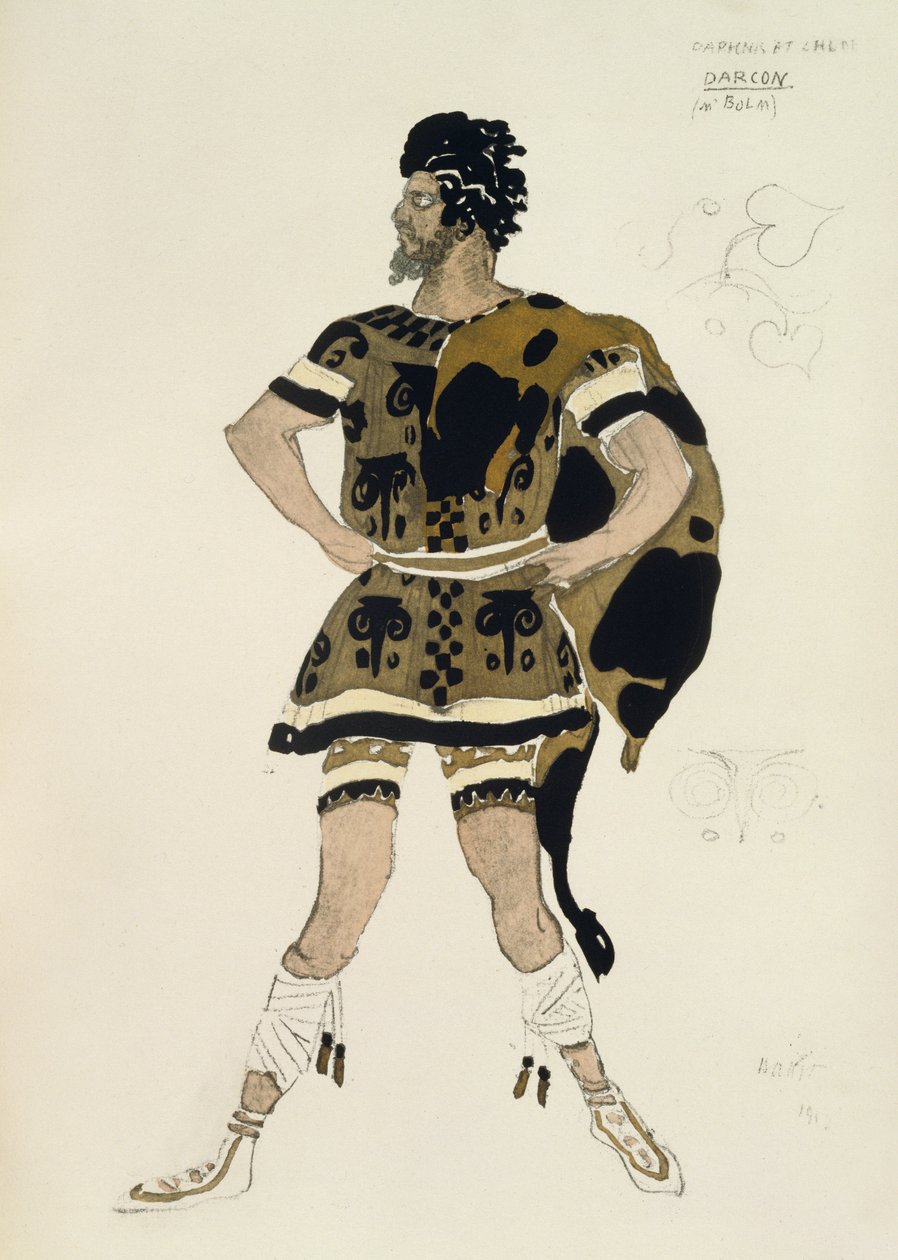 Costume pour Darcon, de Daphnis et Chloé, c.1912 - Leon Bakst