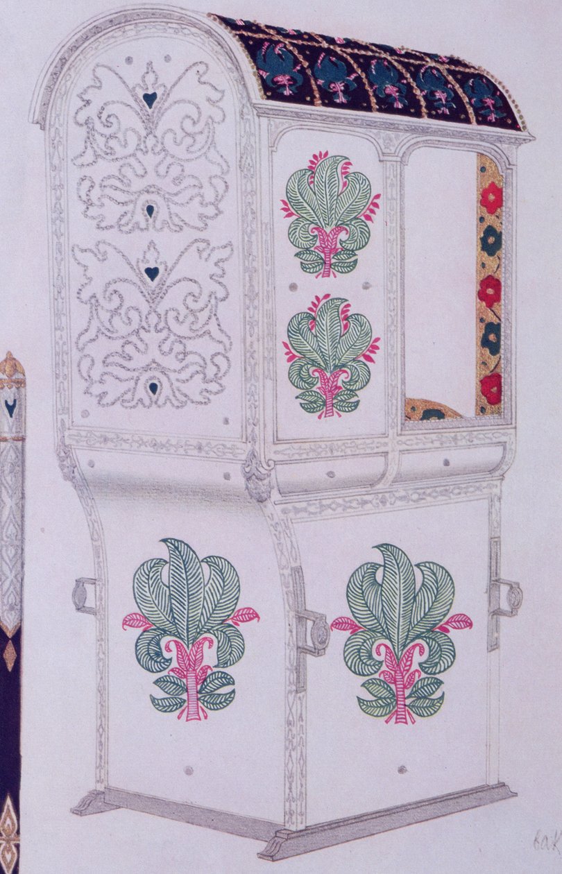 Design pour la Chaise à porteurs de Shéhérazade, de La Belle au bois dormant, 1921 - Leon Bakst