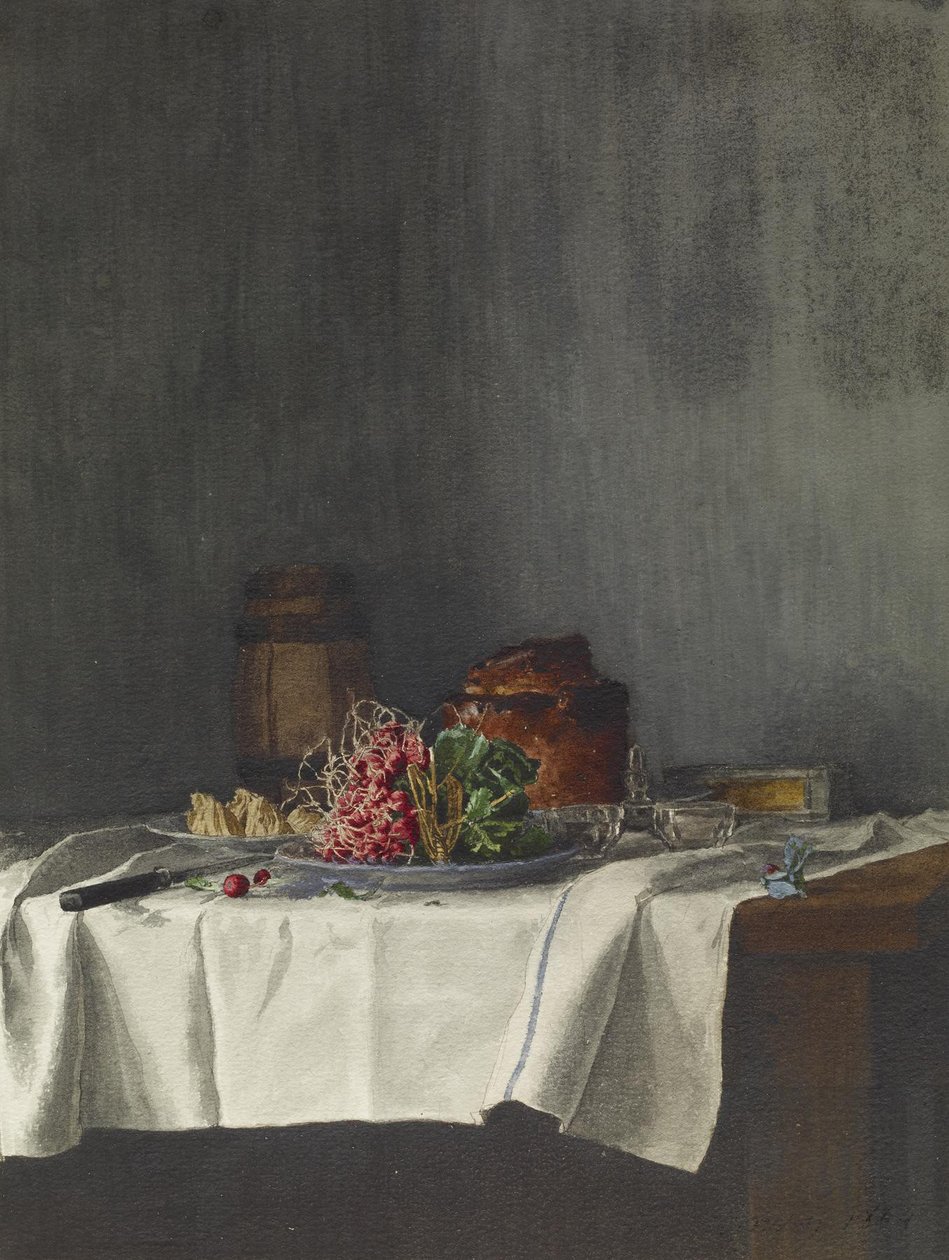 Nature morte avec radis et pâté, 1864 - Léon Bonvin