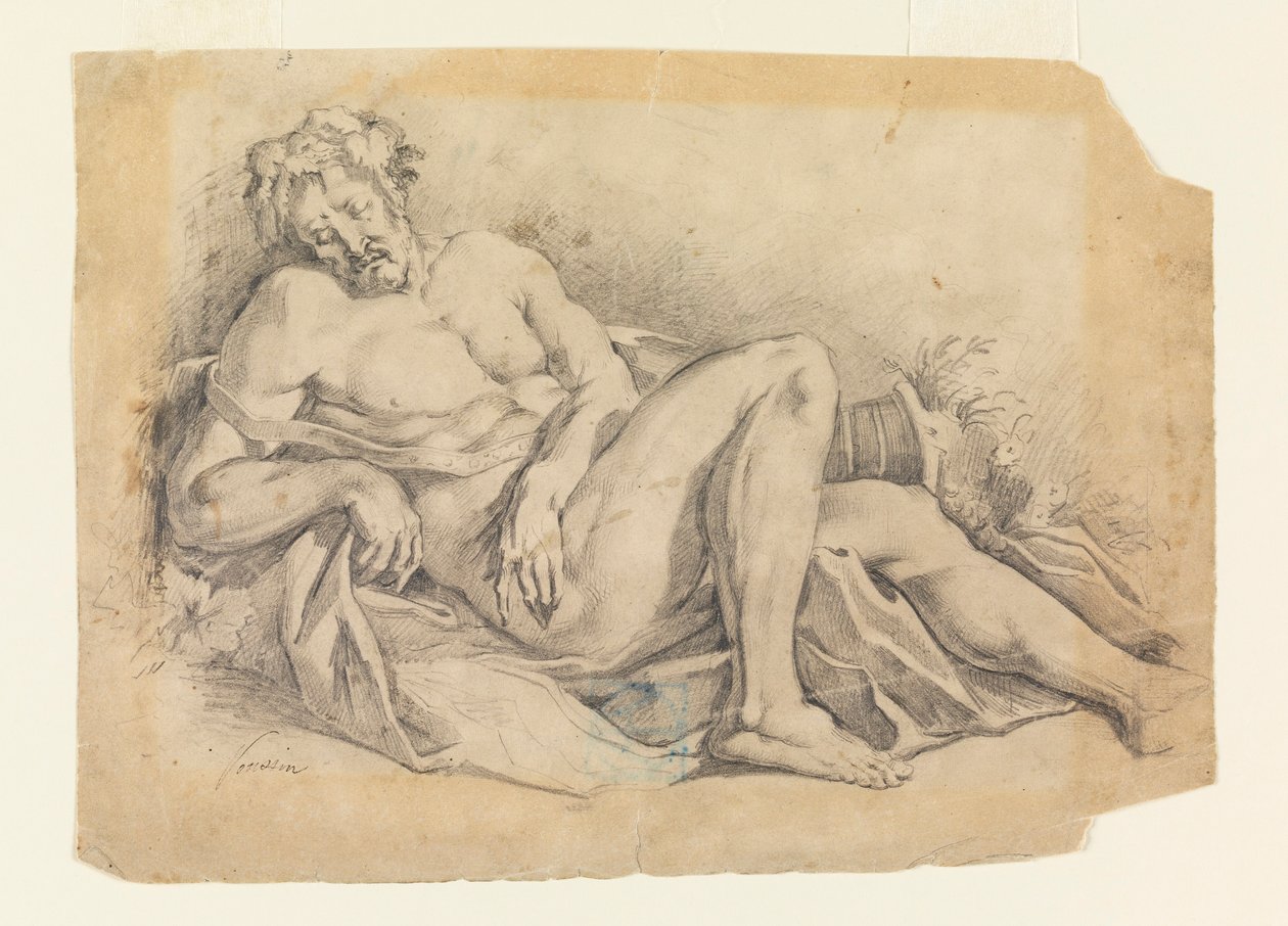 Dessin, Bacchus endormi - Leon Dabo