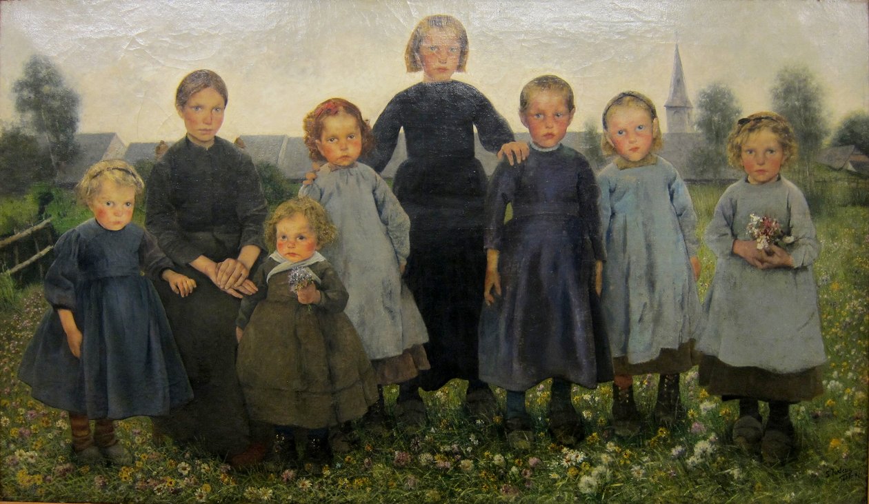Les fillettes de la série Les âges du paysan - Léon Frédéric