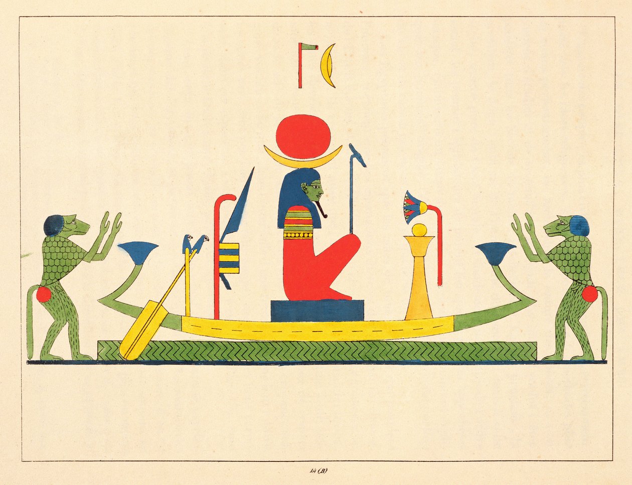 Le dieu Khonsou, illustration du Pantheon égyptien : collection des personnages mythologiques de l