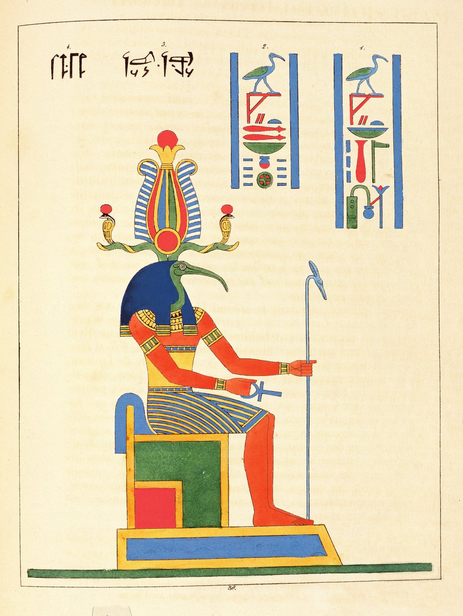 Le dieu Thot, illustration du Pantheon égyptien : collection des personnages mythologiques de l