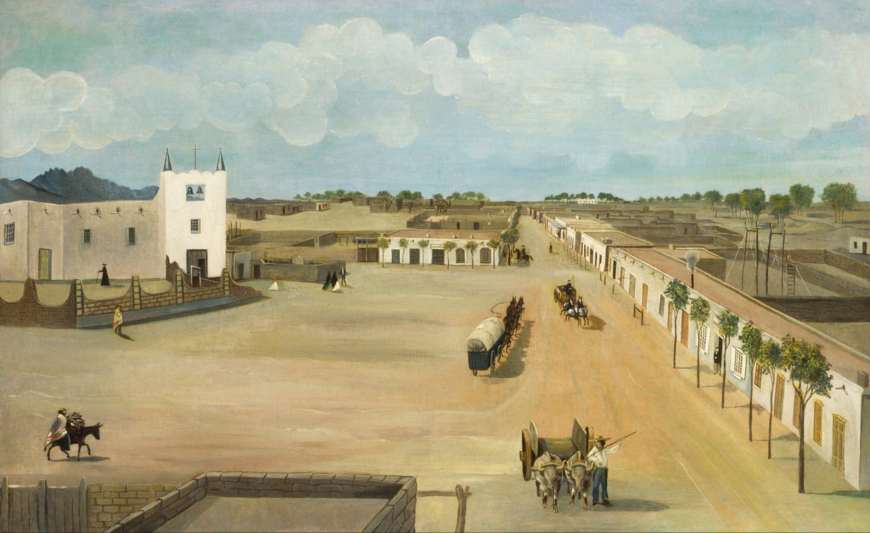 Vieille Place de Mesilla - Leon Trousset