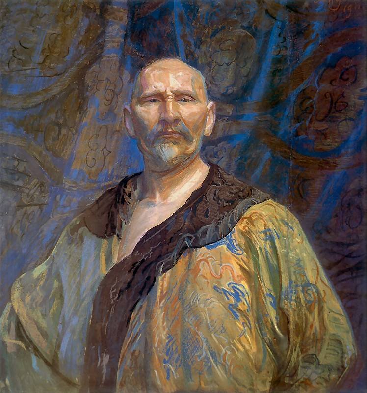 Autoportrait en robe chinoise - Leon Wyczokowski