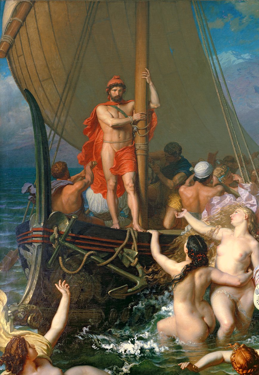 Ulysse et les sirènes (détail) - Leon Auguste Adolphe Belly
