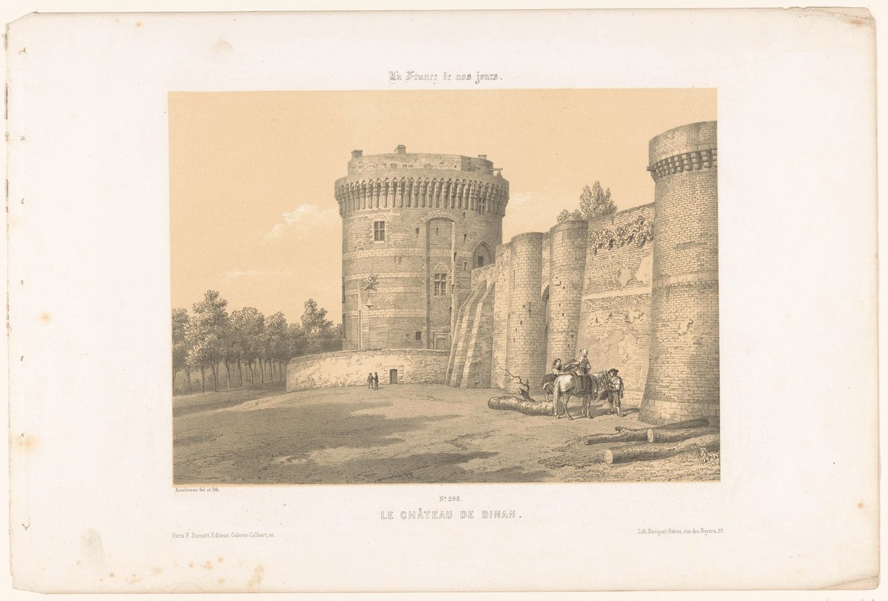 Vue sur une des tours du château de Dinan - Leon Auguste Asselineau