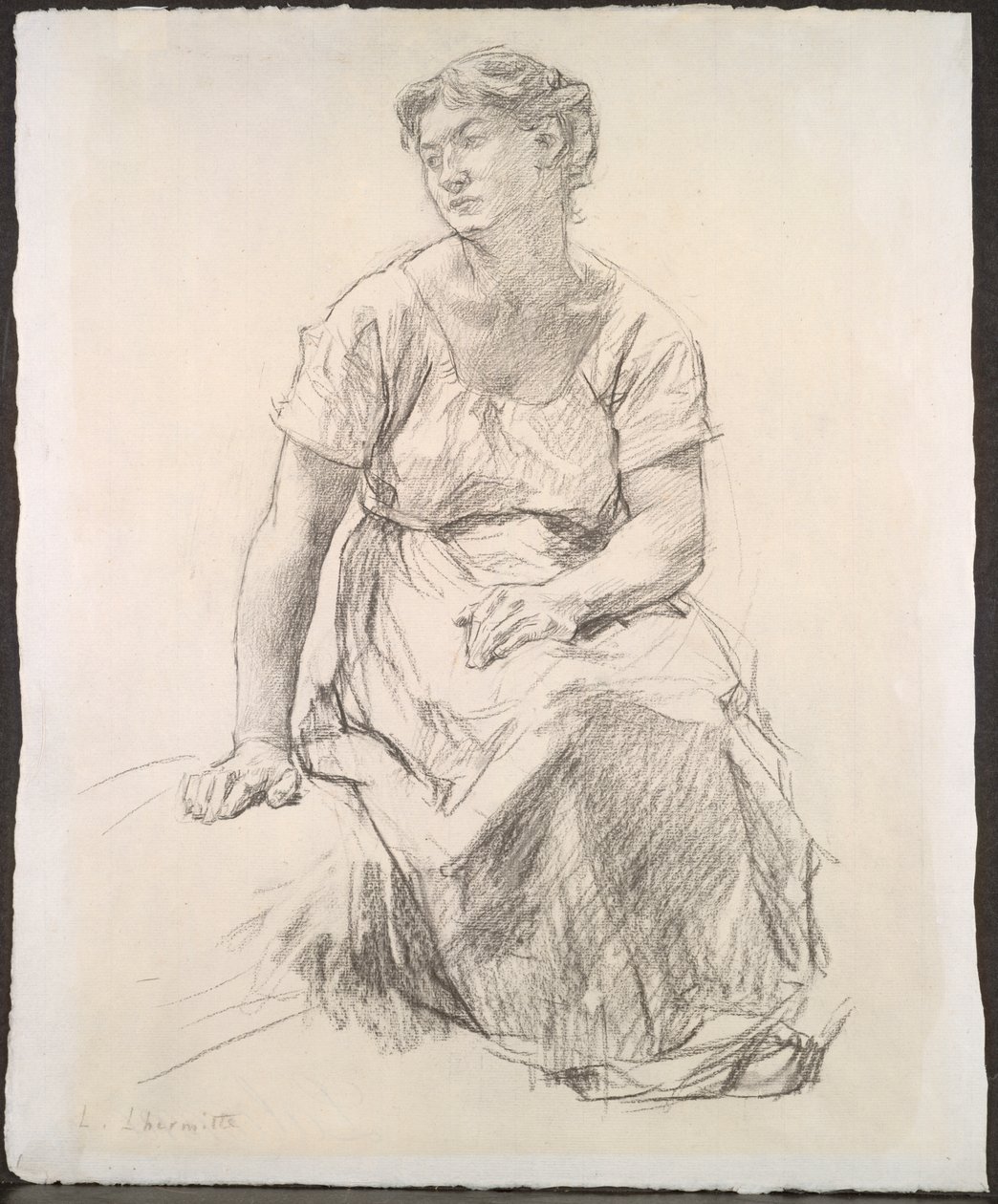Paysanne assise - Leon Augustin Lhermitte